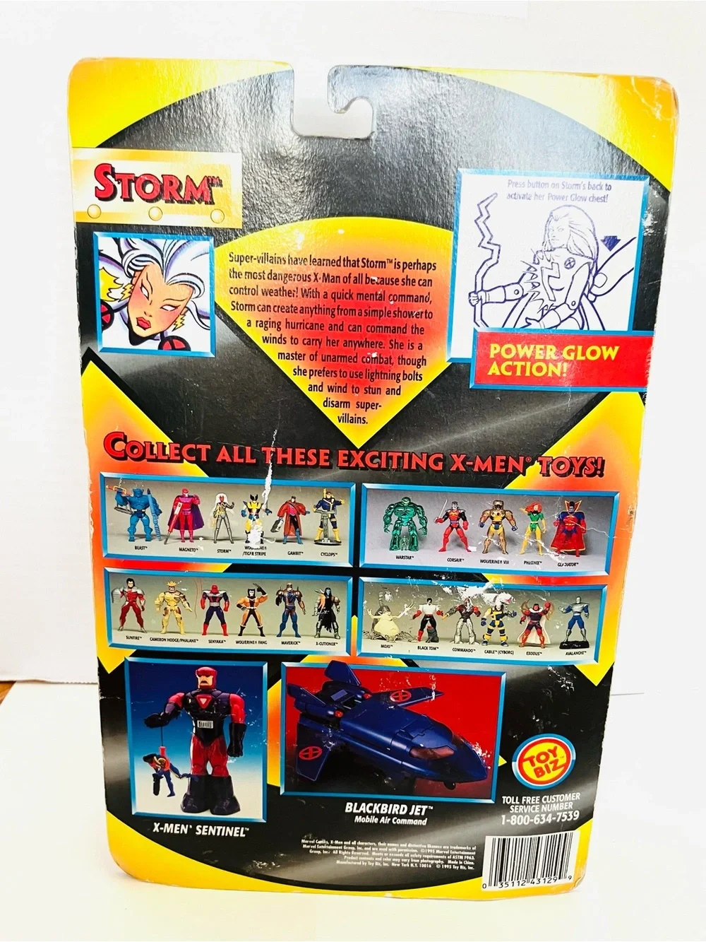 Marvel 1995 X-Men Storm Action Figure Minor Damage To Box New